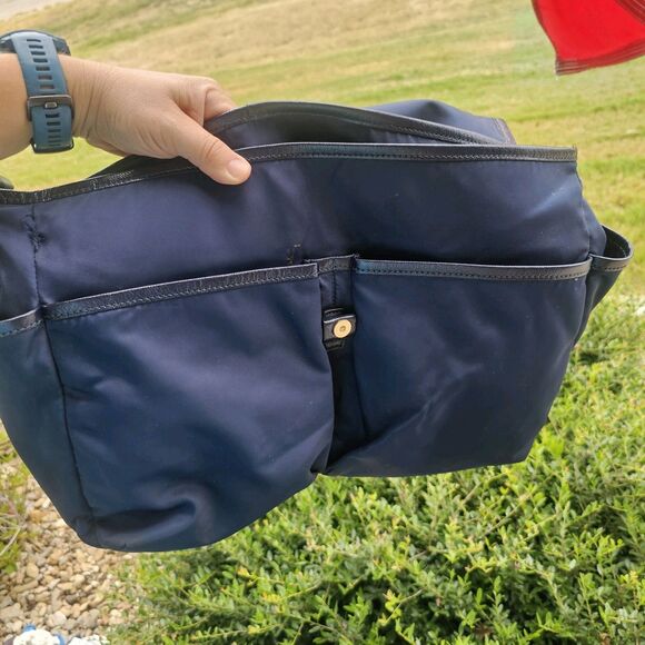 Tory Burch Billy Nylon Messenger Diaper Baby Bag Navy Crossbody Adjustable - Picture 8 of 11